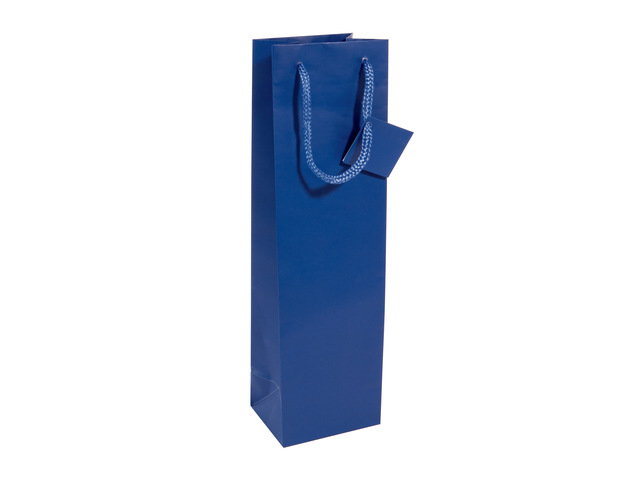 Cadeautas Sigel fles, ultramarijn blauw, matte lak,