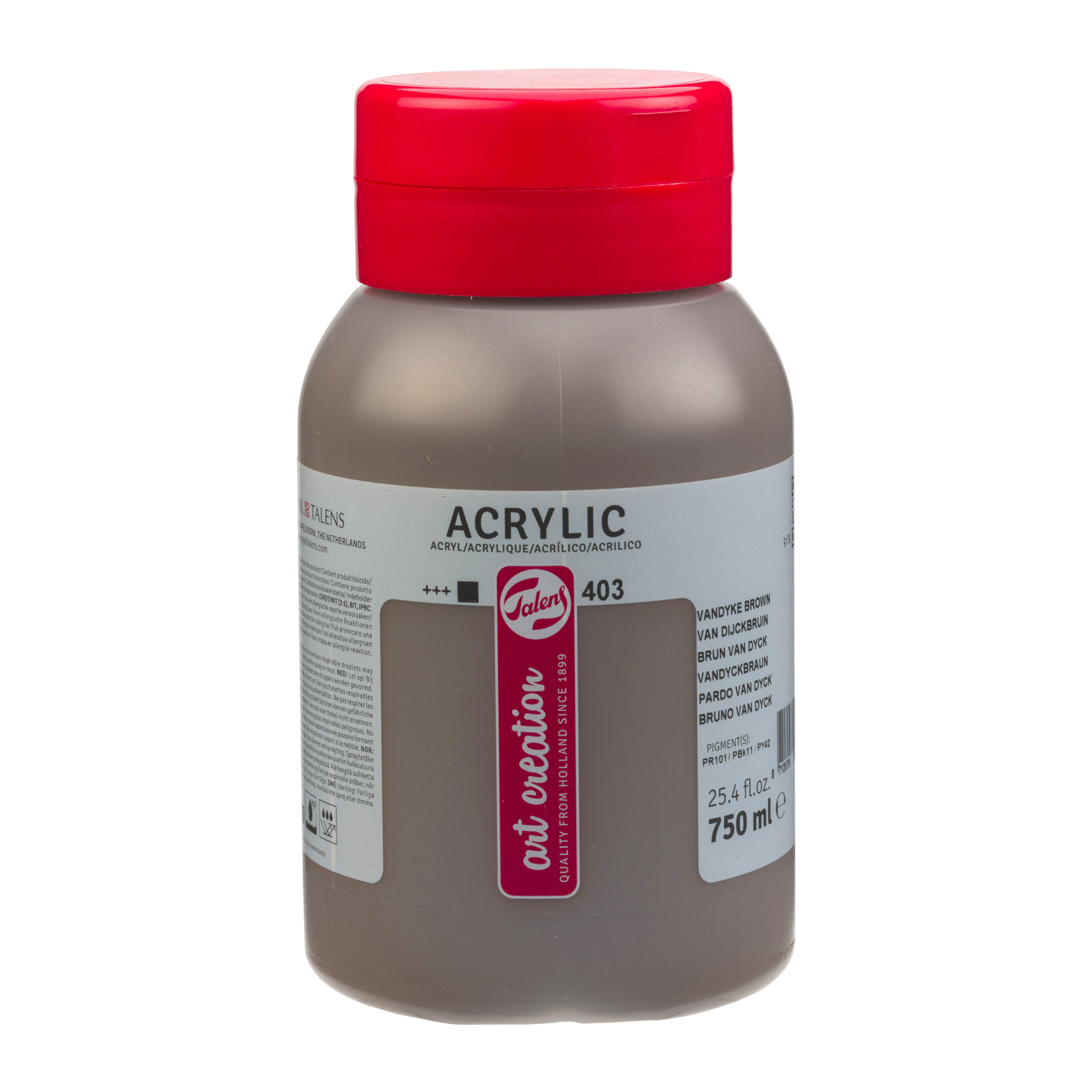 Talens Art Creation Acrylverf Pot 750 ml Van Dijckbruin 403