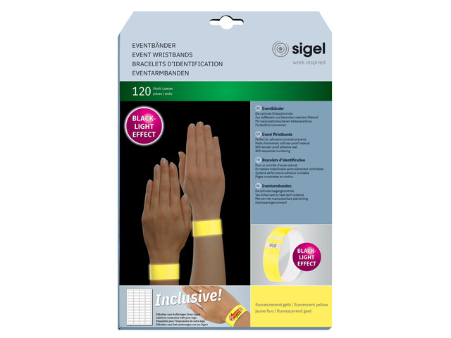 Evenementenbandjes Sigel super soft 255x25mm