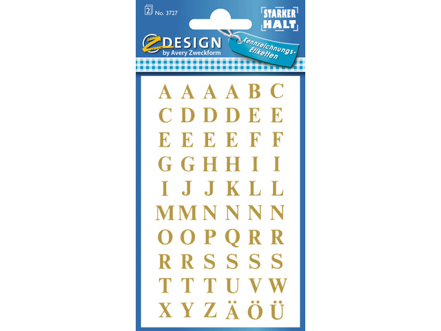 Letteretiket Z-design Home goud 2 vel