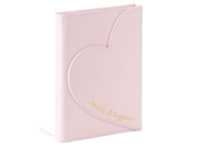 Notitieboek Eccolo DL Heart envelop light pink lijn ca.