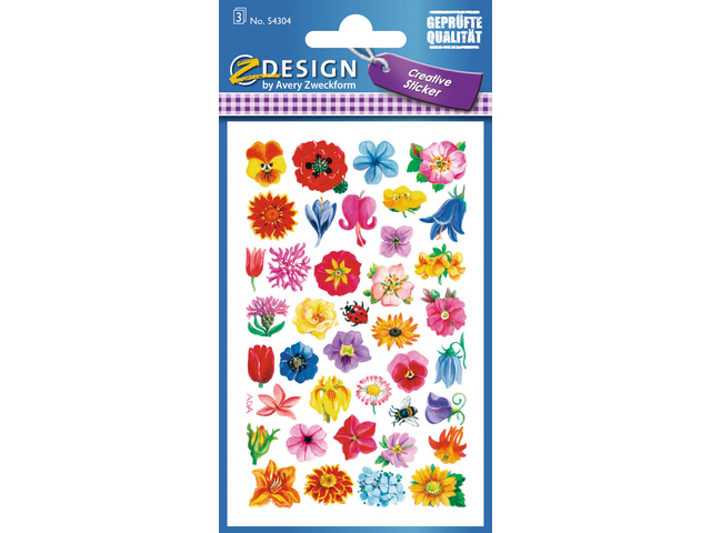 Papieretiket Z-design Creative pakje a 3 vel bloempjes