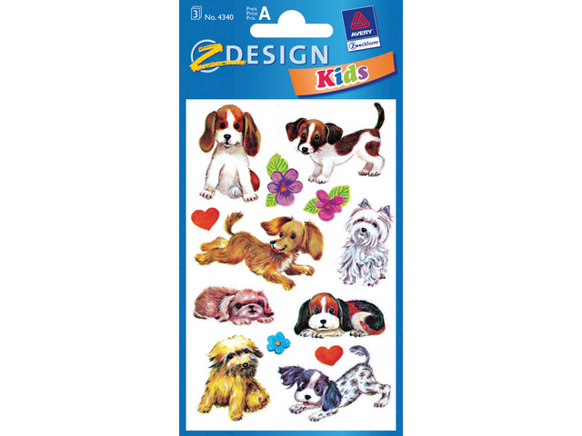 Papieretiket Z-design Kids pakje a 3 vel honden