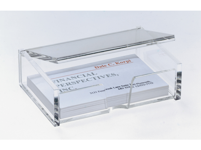 Visitekaartbox Sigel acryl 30x100x65mm voor 80 krt 97x58m