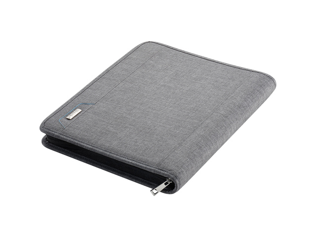 Conferentiemap Alassio LAZIO A4 polyester grijs tablet vak