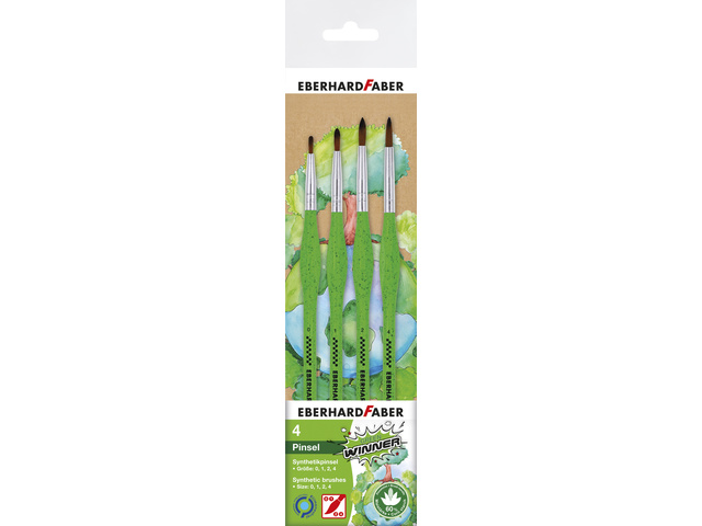 Penselenset EFA Green Winner 4st. Fijn 0,1,2 en 4,