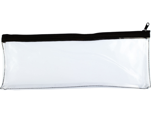 Etui Kangaro transparant 125x330mm, zwarte rits