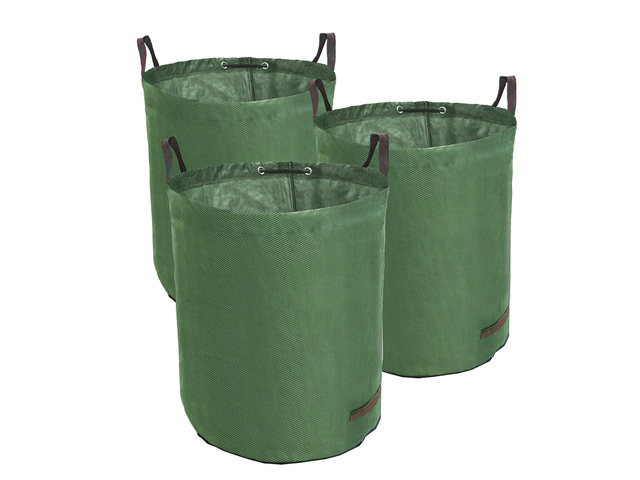 Tuinzak TerCasa 272l PP 67x76 cm groen incl. 2 handv. 3st.