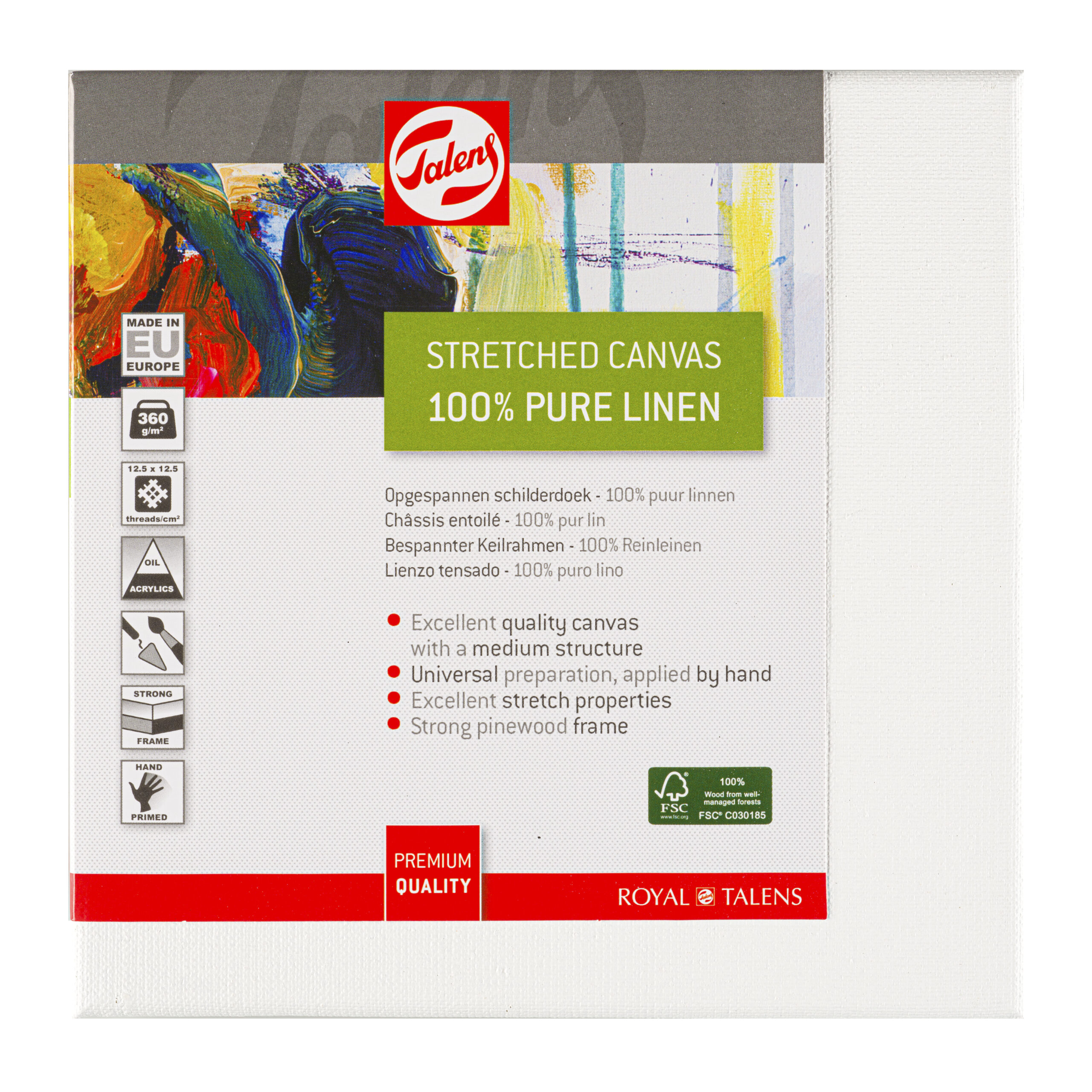 Talens Schildersdoek Linnen 20 x 20 cm