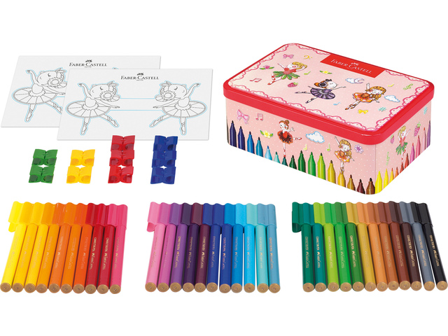 Viltstift FC Connector 33 st met 10 clips in ballerina