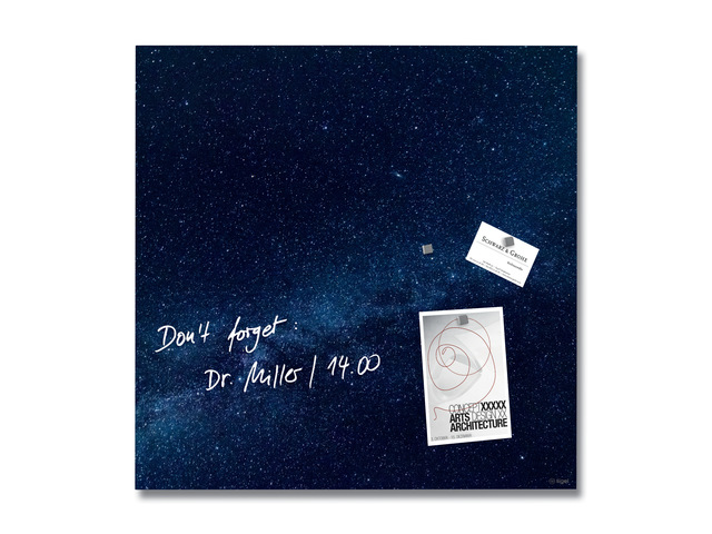 Glasmagneetbord Sigel GALAXY 480x480x15mm 3 magn +