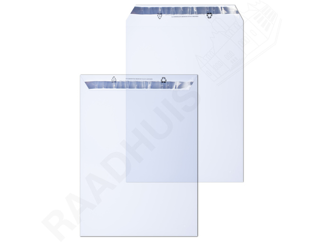 Envelop Raadhuis 235x310 50st. plakstrip transp. 40 micron