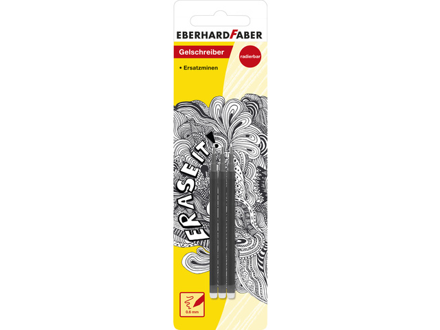 Vulling EFA rollerbal zwart 3st. op BC