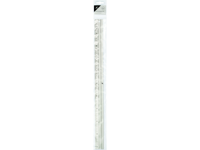 Liniaal Kangaro alumin. 50cm met rubber inleg in hang etui