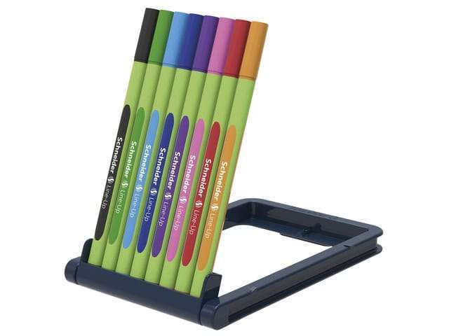 Fineliner Schneider line-up verstelbare pencil case 8 stuk