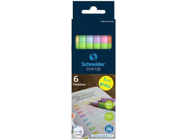 Fineliner Schneider Line-Up Pastel 0,4mm 5+1 gratis