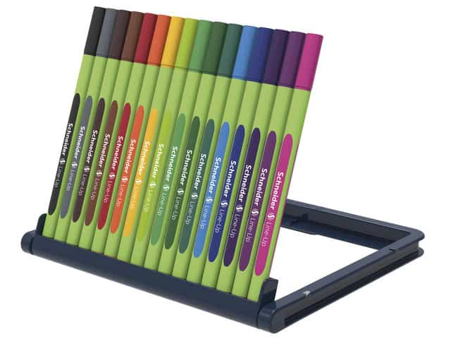 Fineliner Schneider line-up verstelbare pencil case 16 stu