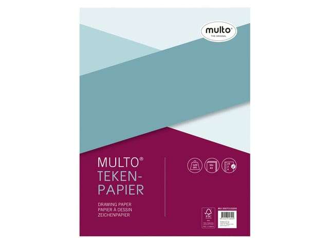 Multo Binder Ringbandinterieur Multo A4 23r tekenpapier 120 grams 50 vel - Artools