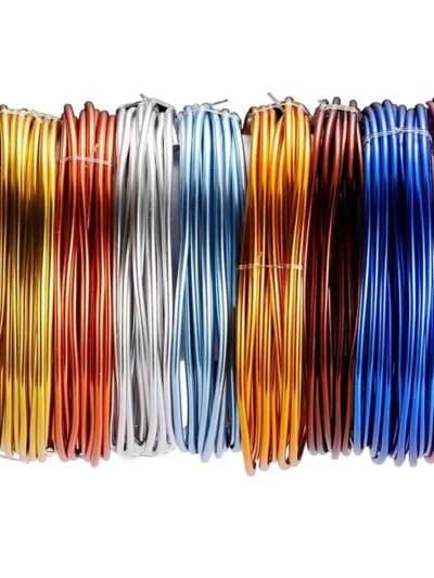 alt="Rol aluminium draad rood, 2 mm dik – licht, buigzaam en ideaal voor sieraden, decoratie en DIY-projecten" />