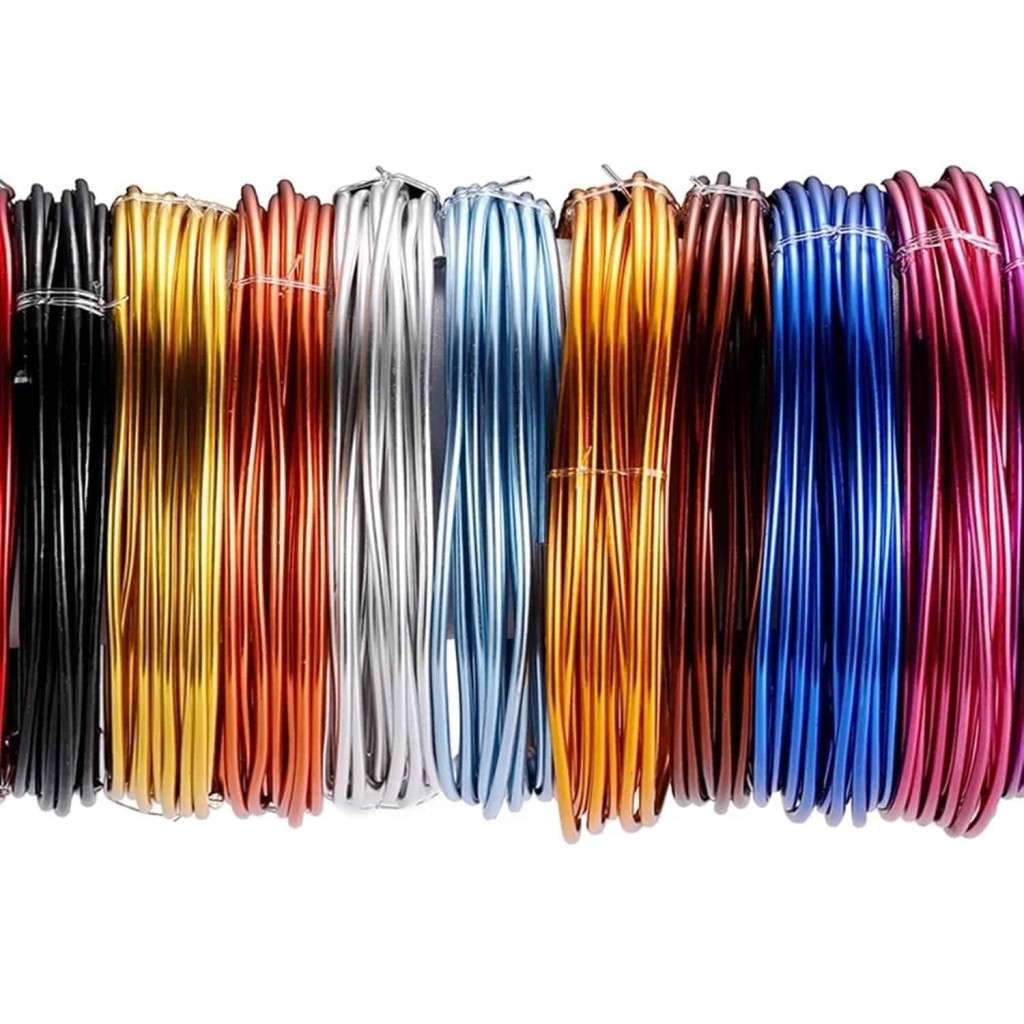 alt="Rol aluminium draad rood, 2 mm dik – licht, buigzaam en ideaal voor sieraden, decoratie en DIY-projecten" />
