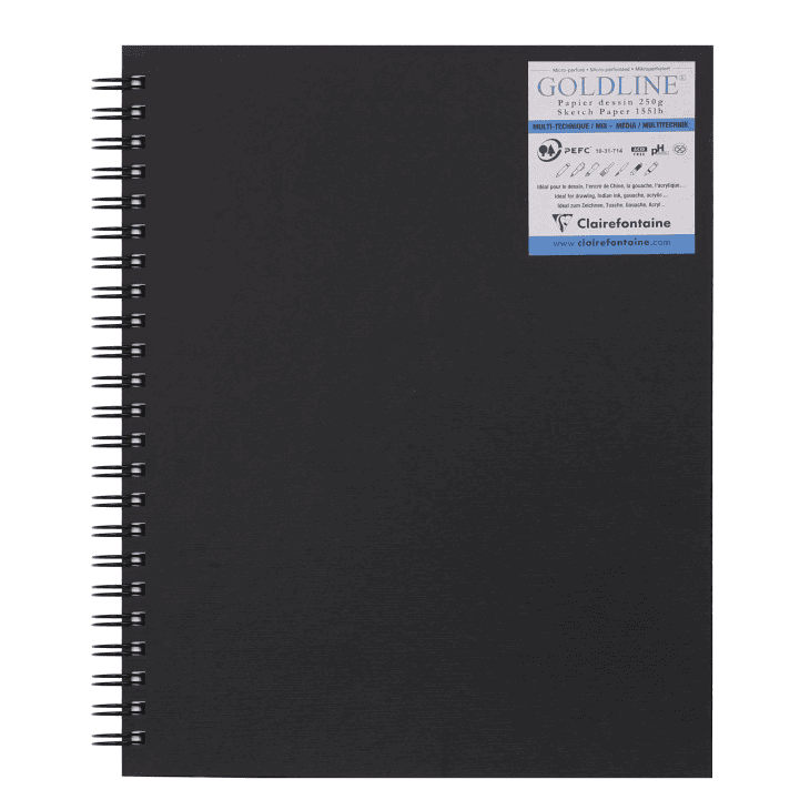 “Goldline Schetsboek Spiraal 250g – tekenboek met spiraalbinding en stevig papier”