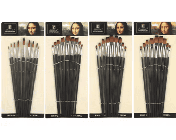 Kwastenset HB019 9st 28-33cm mix soort