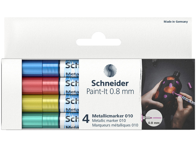 Metallic marker Schneider Paint-it 010 0.8mm etui 4st. - S-ML01011502