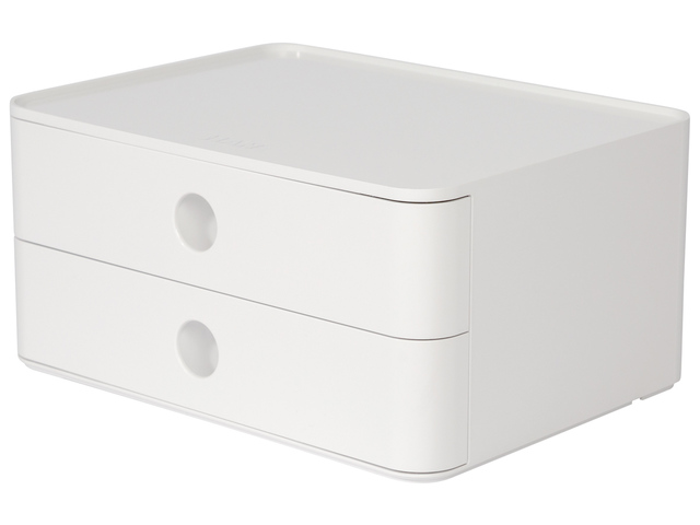 Smart-box Han Allison met 2 lades, sneeuw wit