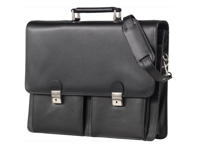 Aktetas Alassio VENETO kunstl 32 x 42 x 15 cm zwart