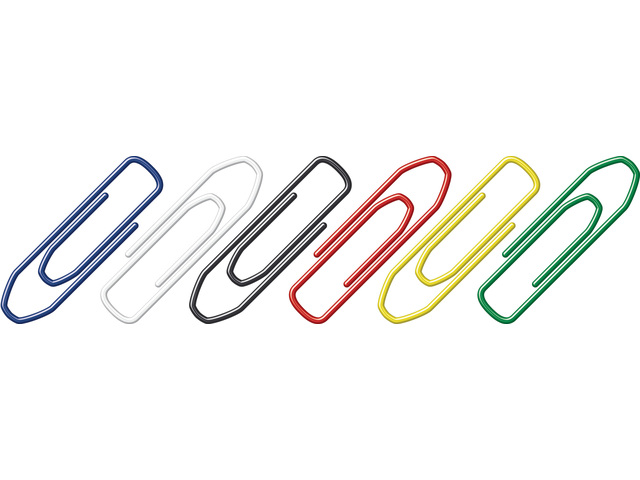 Paperclips Alco 26mm hoekig assorti doos 125st.