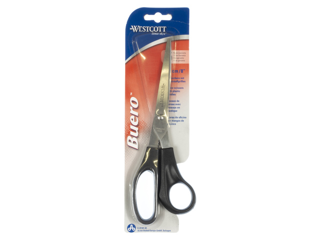 Schaar Westcott Buro RVS 21cm kunststof grip Blister