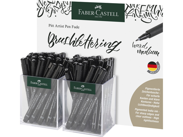 Tekenstift FC Pitt Artist Pen Fude H/M 60st. In kokers