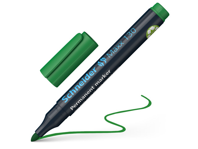 Marker Schneider Maxx 130 permanent, ronde punt groen - S-113004