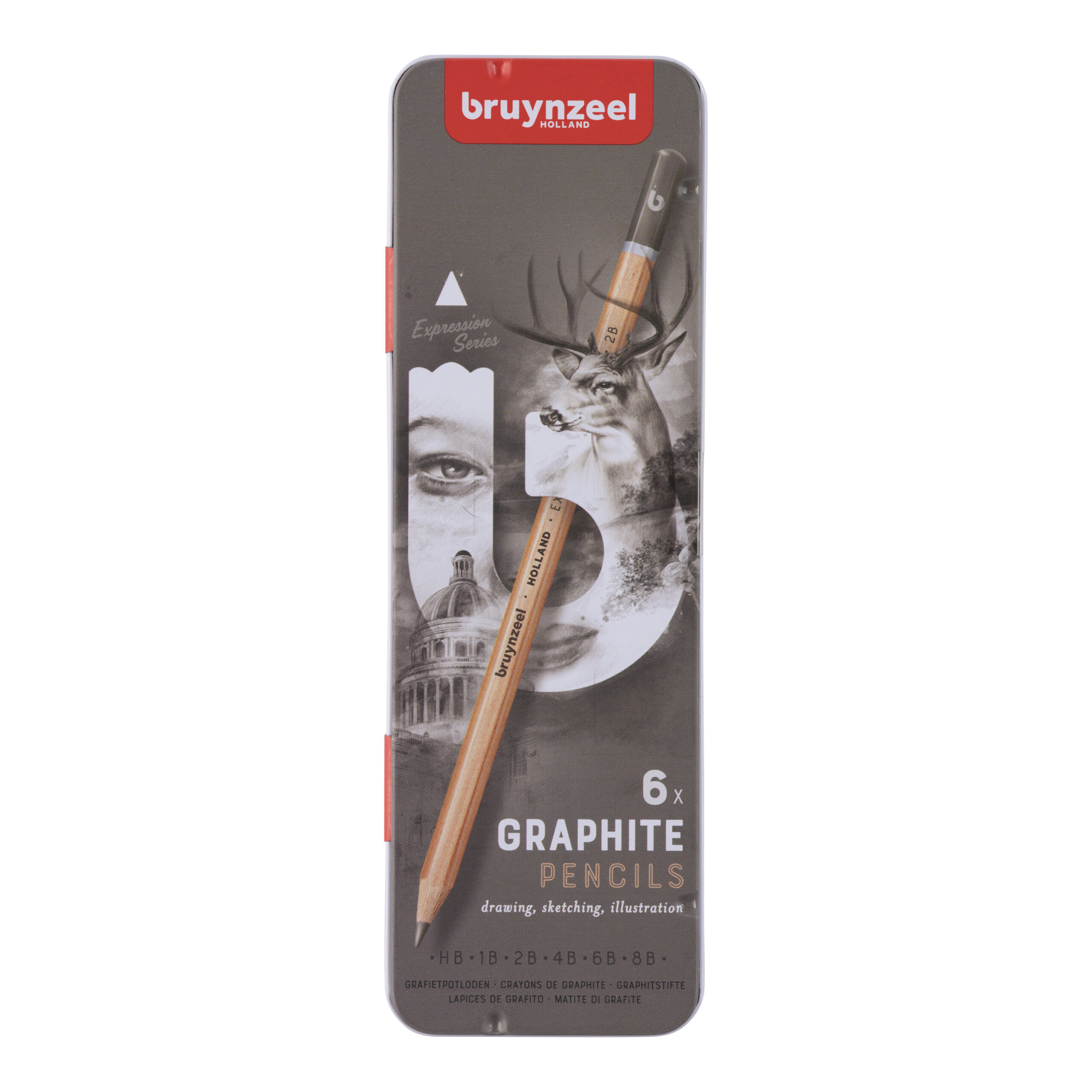Bruynzeel Expression grafietpotloden blik 6