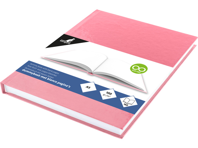 Dummyboek Kangaro A5 blanco hard cover 80 blad 100grs roze