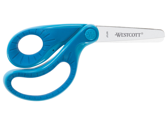 Schaar Westcott Ergo junior soft grip blauw