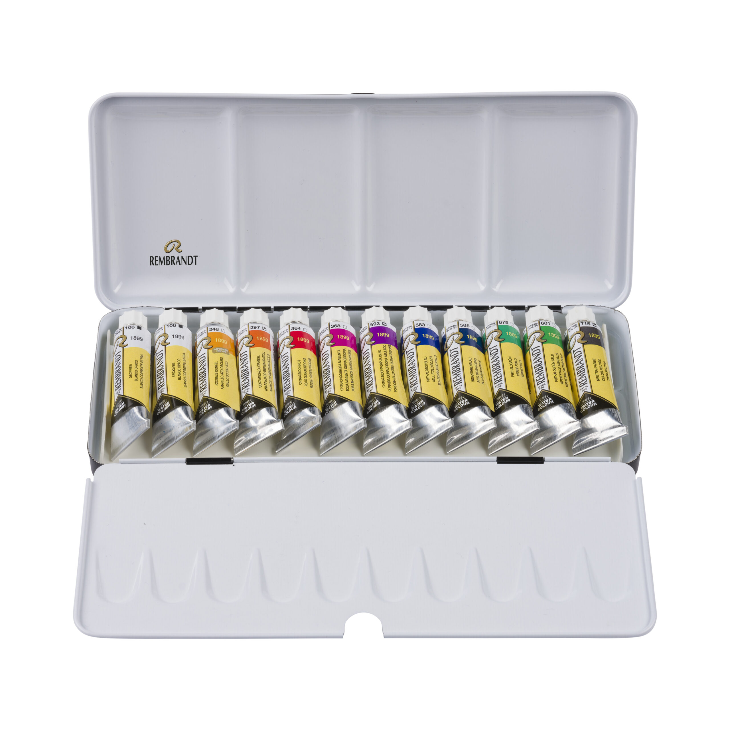 Rembrandt Aquarelverf metalen set Dekwit Mengkleuren | 12 x 10 ml tubes