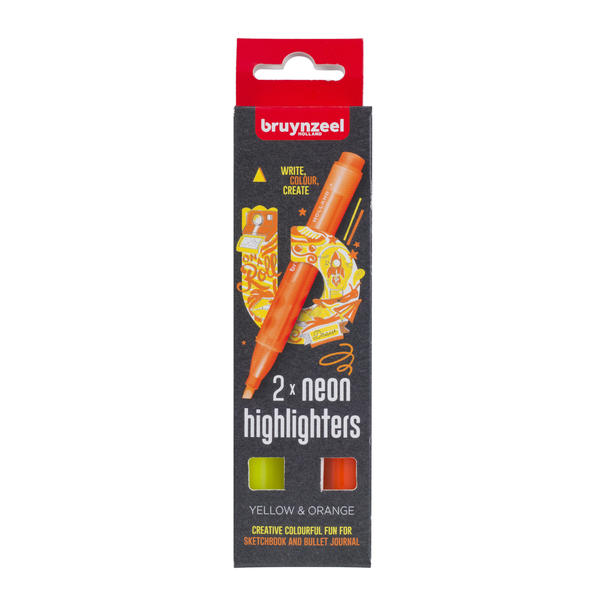 Bruynzeel Highlighters set 2 kleuren - geel en oranje