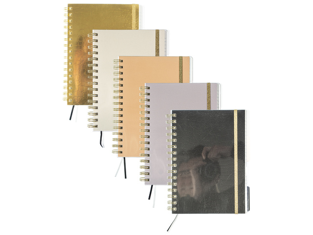 4 in 1 blok Pure Croco A5 lij pak a 5 stuks assorti kleuren