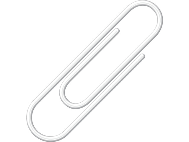 Paperclips Alco 26mm rond doos 100st. wit