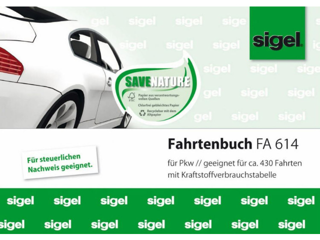 Logboek auto Sigel A6 70gr 40 vel duitstalig