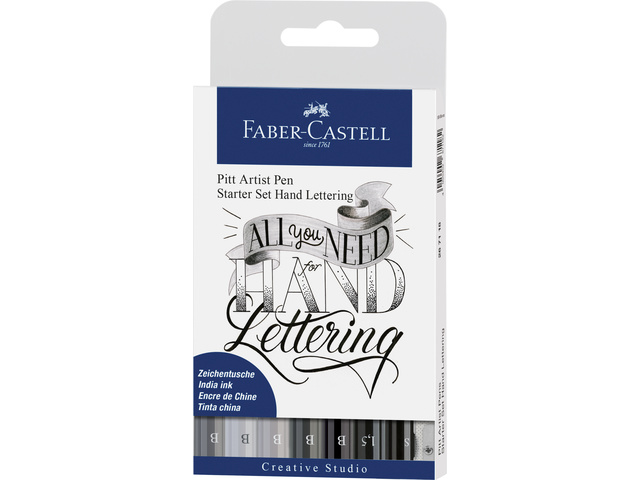 Tekenstift FC Pitt artist pen handlettering basisetui