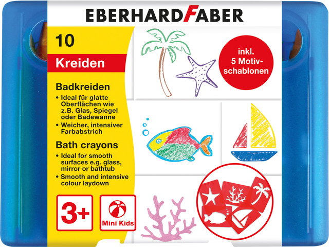 Badkrijt EFA 10 stuks in bewaarbox incl. 5 patronen