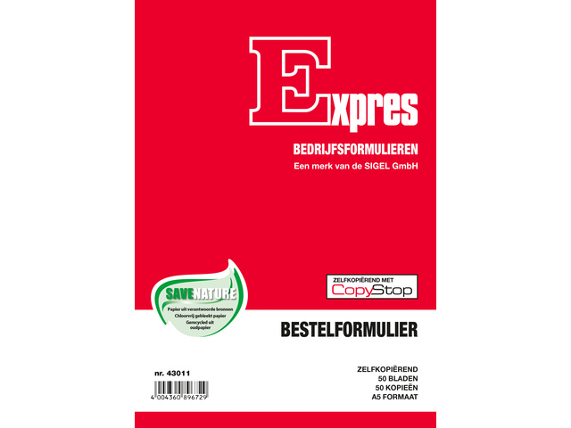 Bestelformulier Sigel Expres A5 zelfkopierend 2x50 blad FSC