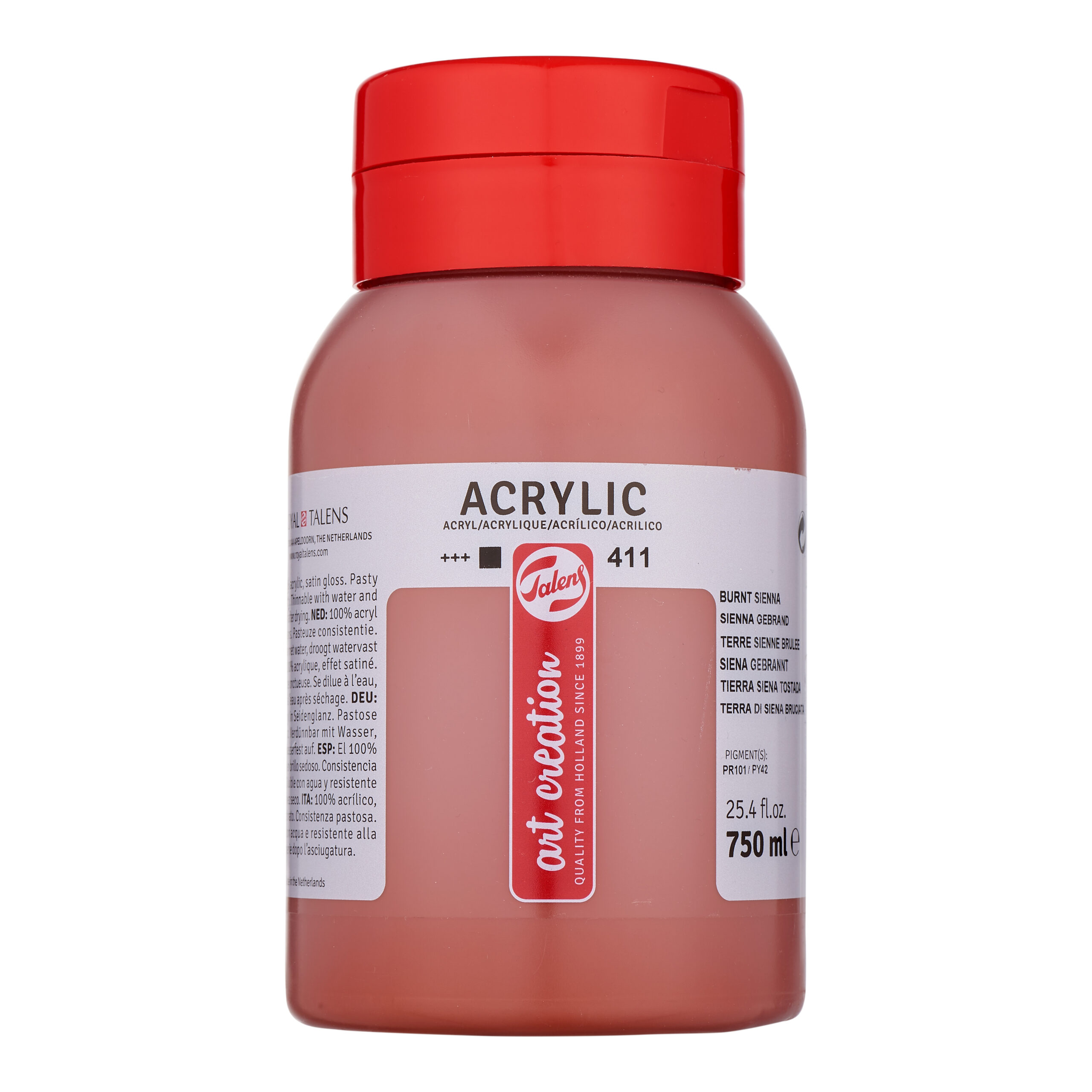 Talens Art Creation Acrylverf Pot 750 ml Sienna Gebrand 411