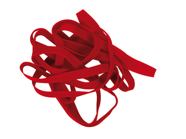 Elastieken Alco 130x10mm rood kartonnen doos 500 gram