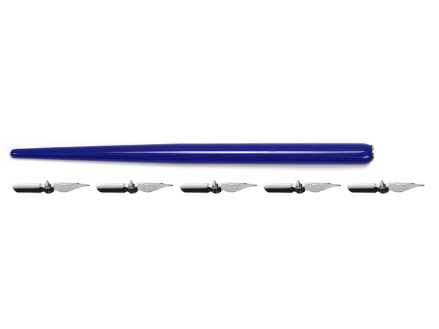 Kroontjespen Kangaro blauw met 5 kroontjes in blister