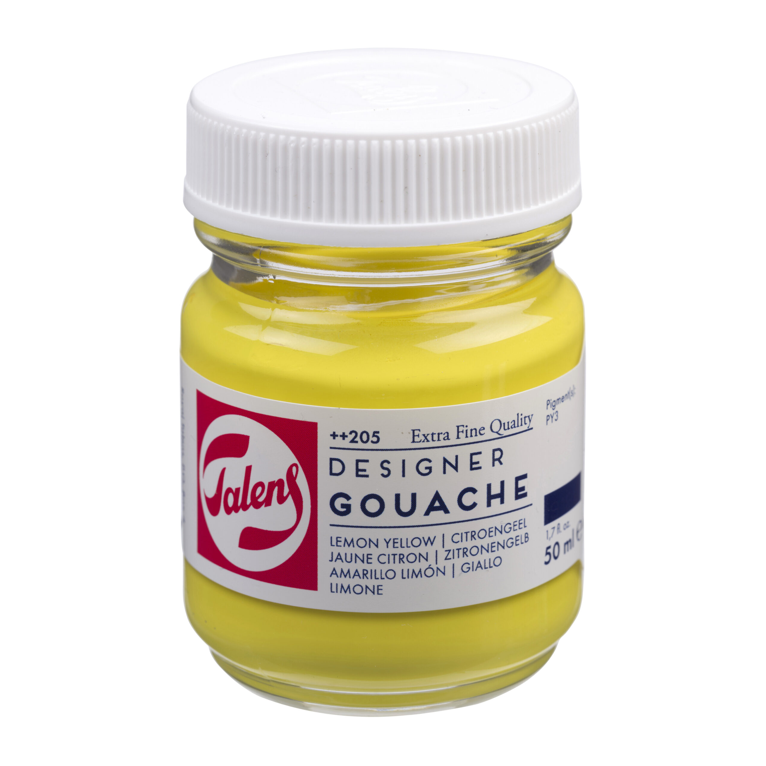 Talens Gouache Extra Fine Quality Fles 50 ml Citroengeel (Primair) 205