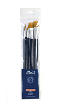 Lefranc Bourgeois Fine Penselenset Assorti X6 Lange steel