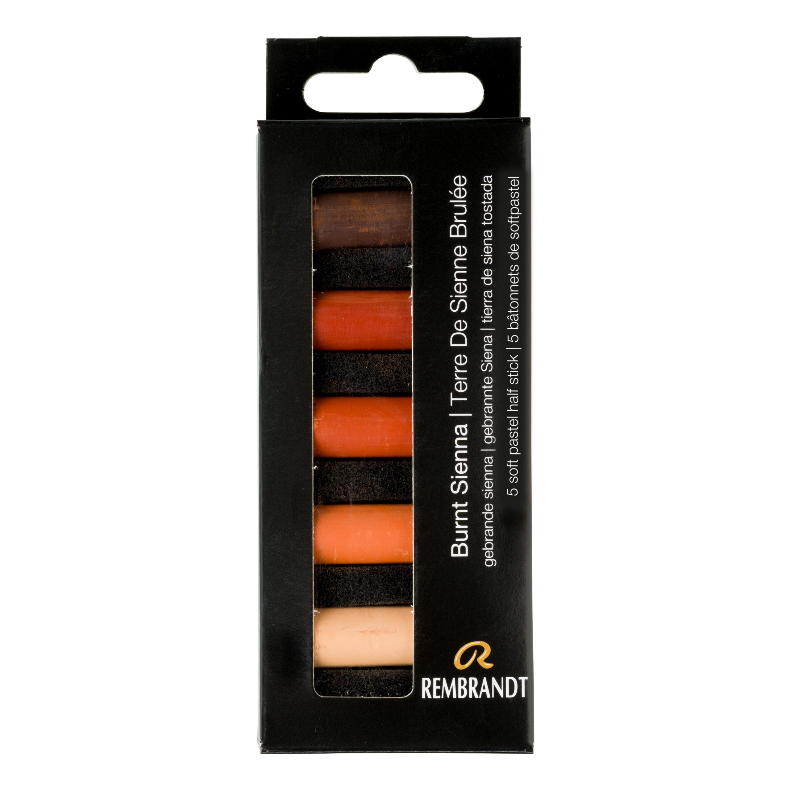 Rembrandt Soft pastel set Gebrande Sienna | 5 halve pastels